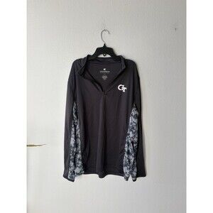 Colosseum Men's Large Black And Camo Georgia Tech 1/4 Zip Operation Hat Trick